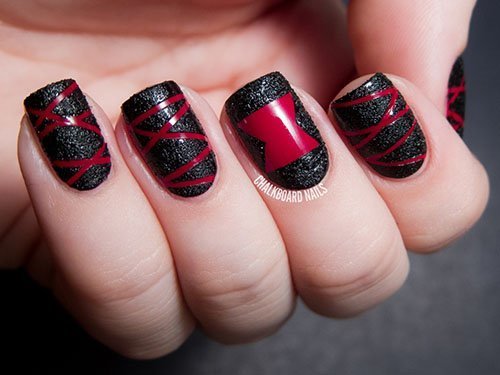 Black Widow Nail Art